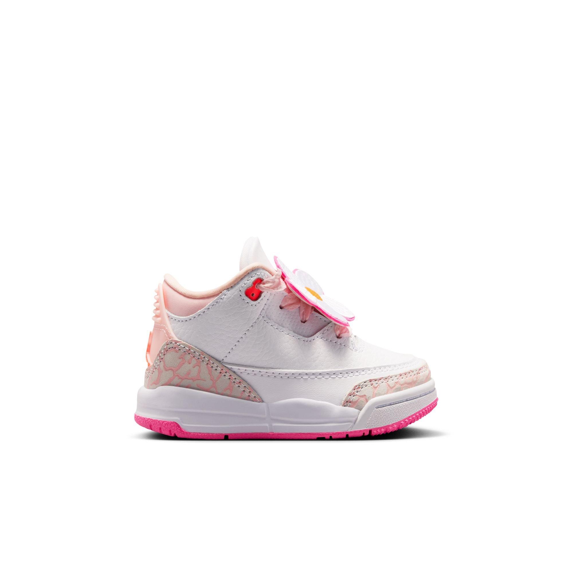 Jordan 3 Retro &ldquo;Secret Garden&rdquo; Toddler Girls' Shoe - PEARL PINK/HYPER ORANGE/PINK BLOOM
